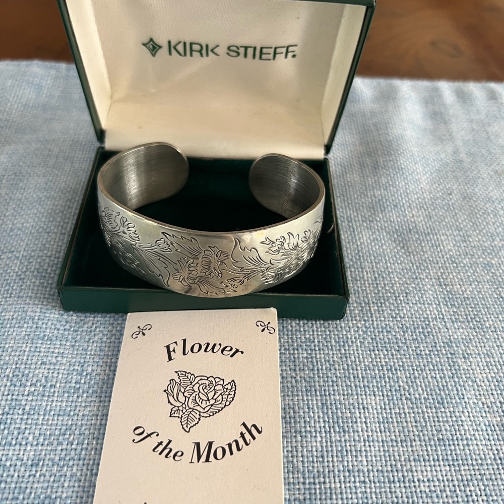 Kirk Stieff Polished Pewter Cuff Bracelet